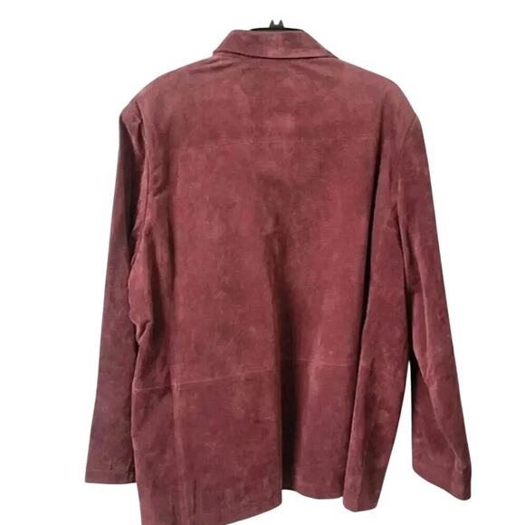 Stan Herman Vintage Burgundy Suede Button Jacket XXL - Picture 3 of 3